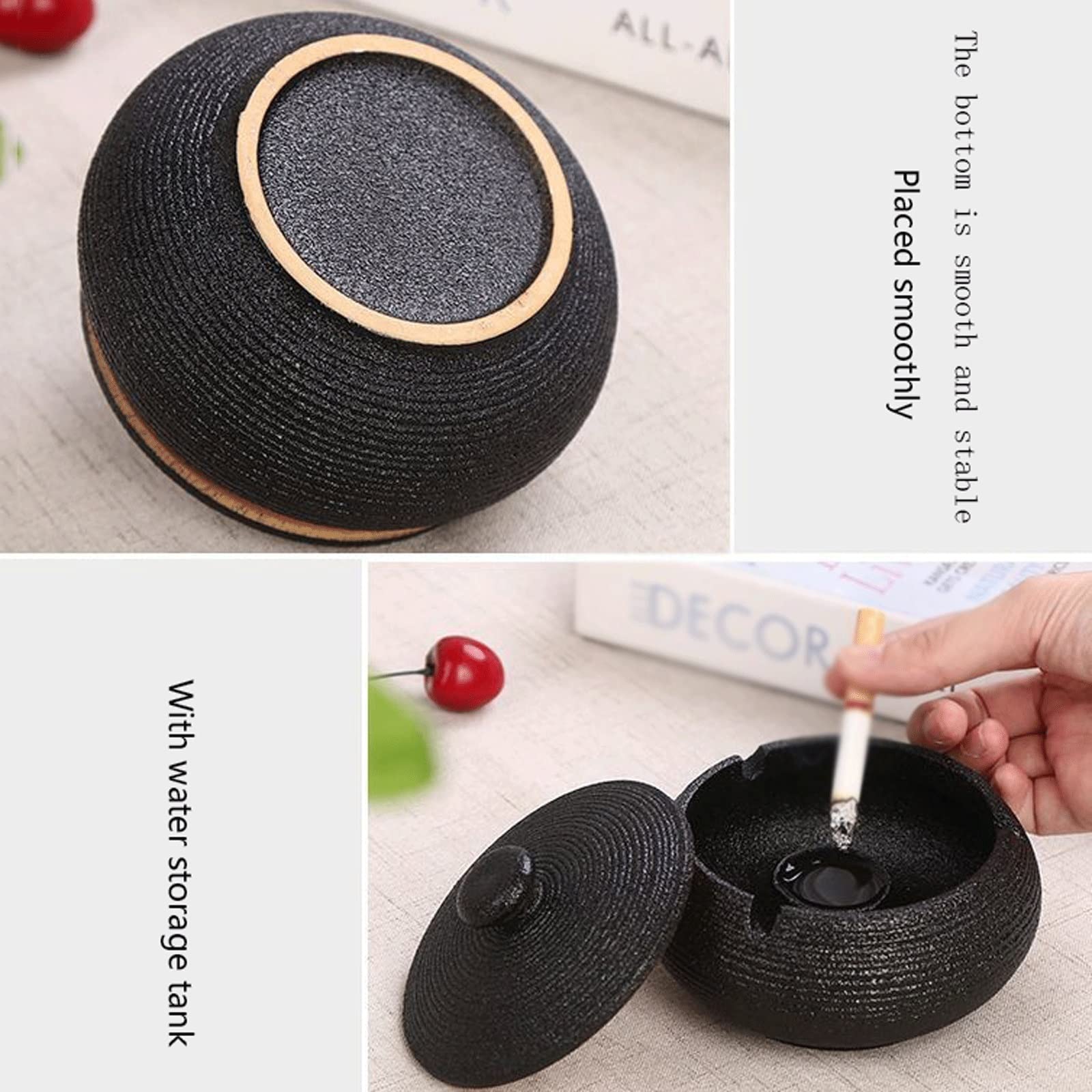 Amazon.com: hezhuhe2258 Ash Tray Ceramics Ashtray With Lid